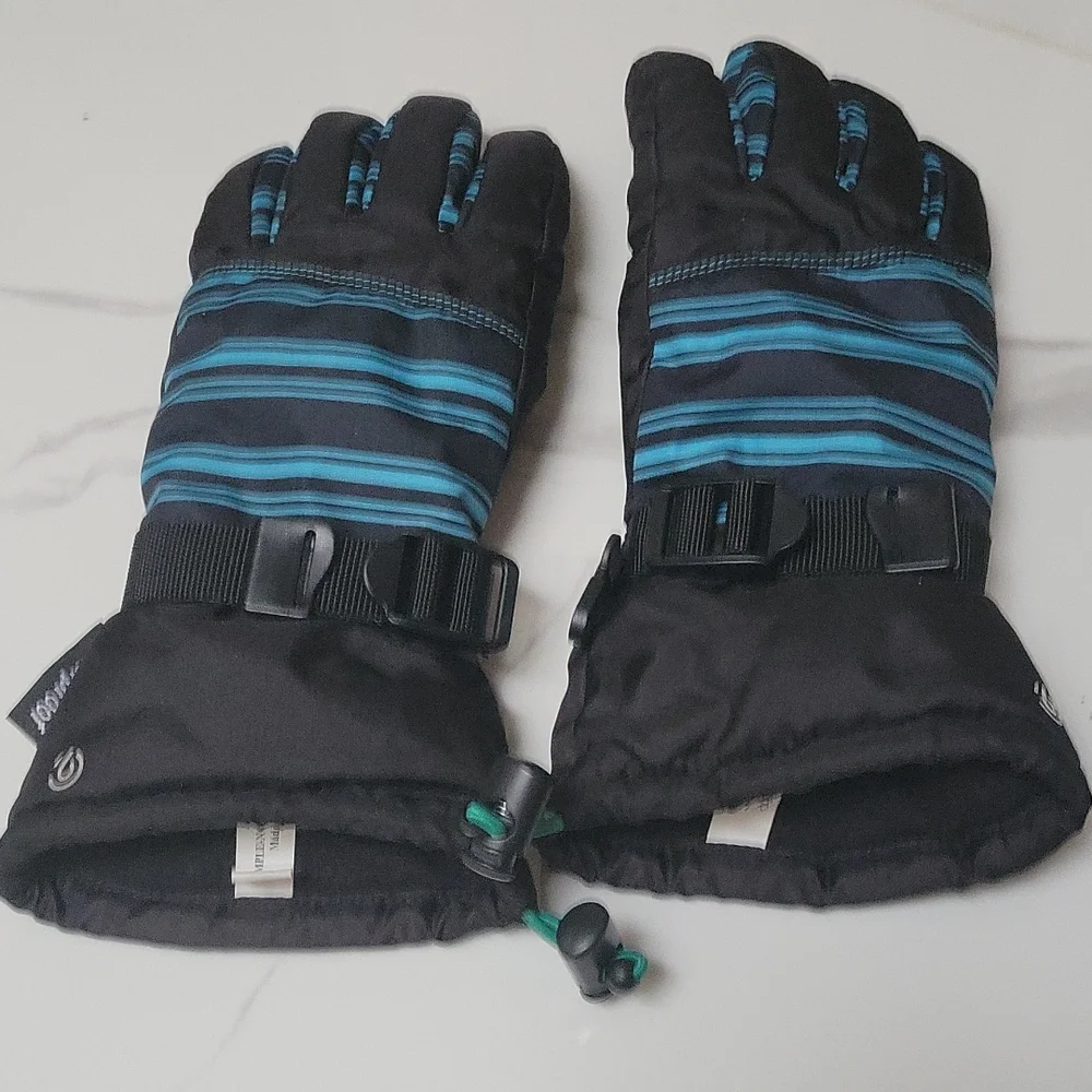 Waterproof gloves, blue black color